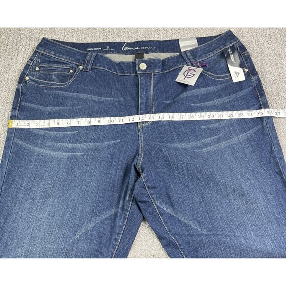 Lane Bryant Jeans Womens 26 Slim Boot Cut Genius Fit Dark Wash Stretch - Picture 12 of 16